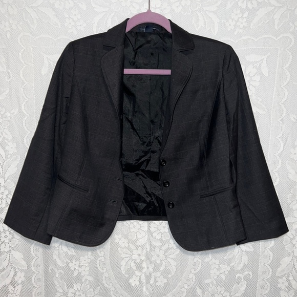 Wool Lapel Plaid Gap Blazer - Picture 2 of 6